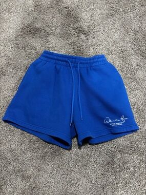 White Fox Shorts Drawstring Blue Womens Small